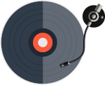 vinyl player playing record